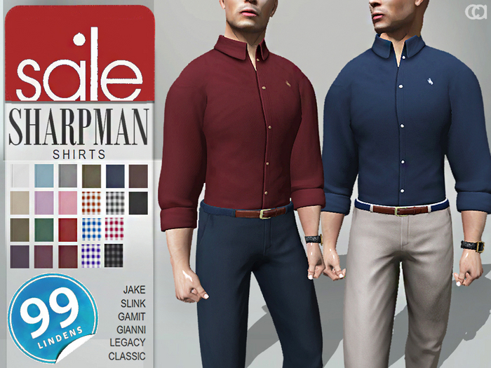 Second Life Marketplace - [CA] PROMO SHARPMAN SHIRTS GENTS